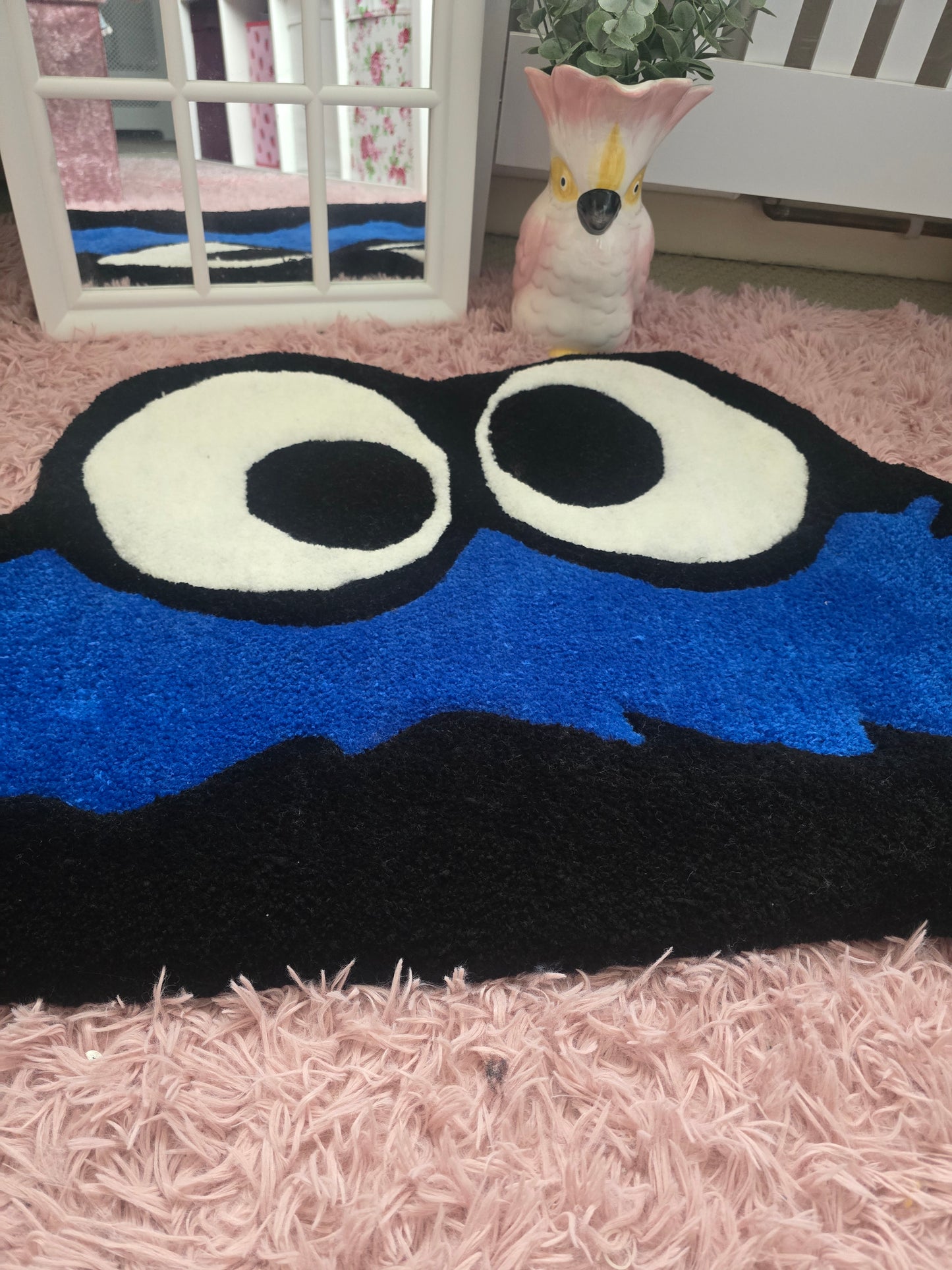 Handmade Cookie Monster Inspired Rug