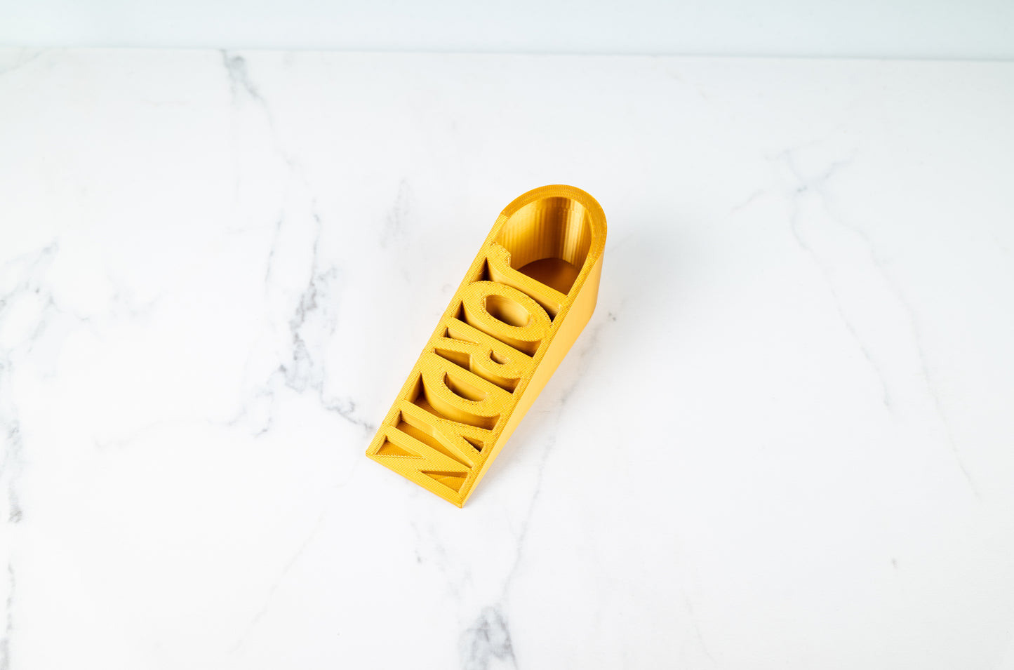 Custom Name Door Stop – Personalised Wedge in Bright Colours.