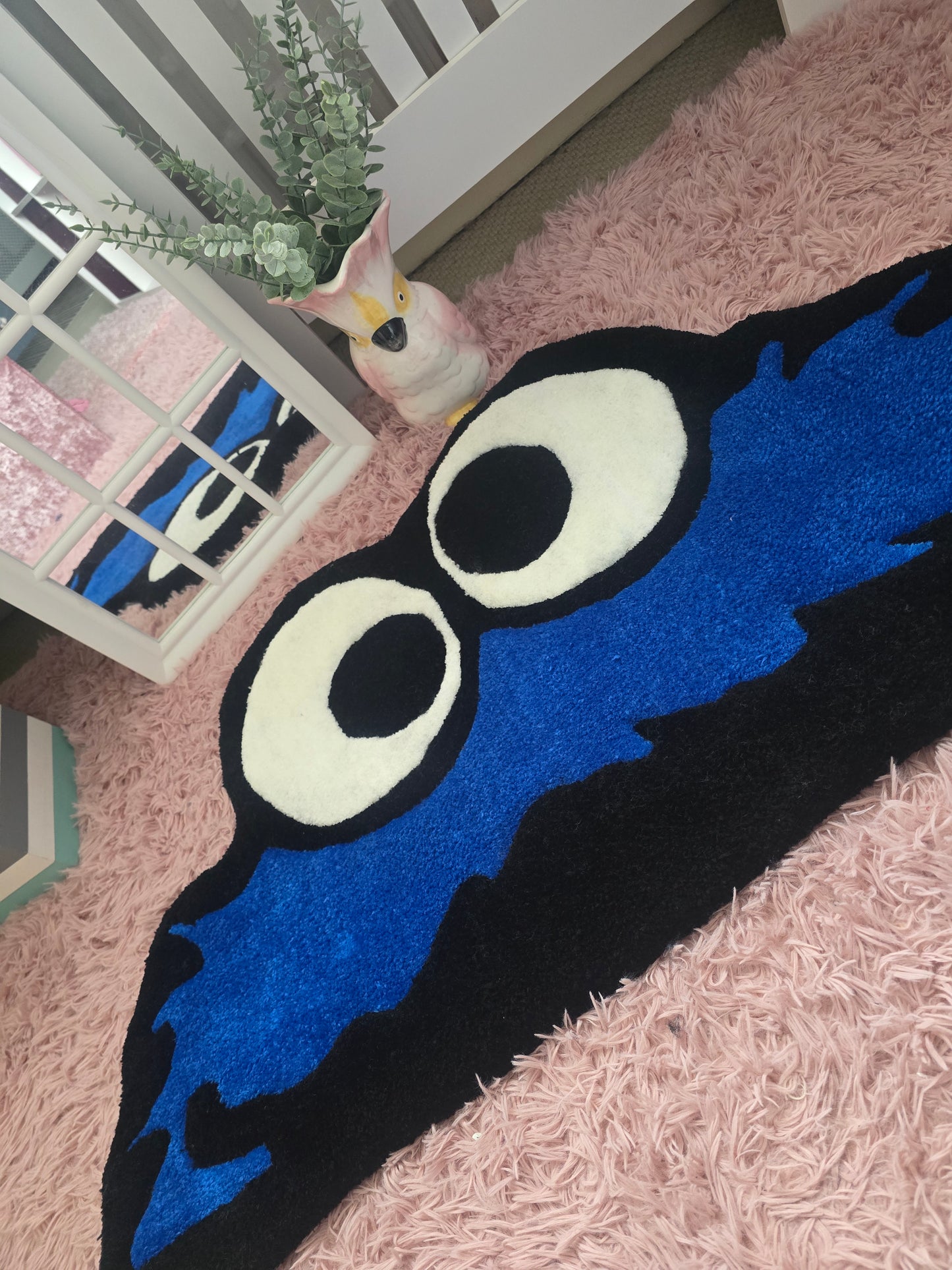 Handmade Cookie Monster Inspired Rug