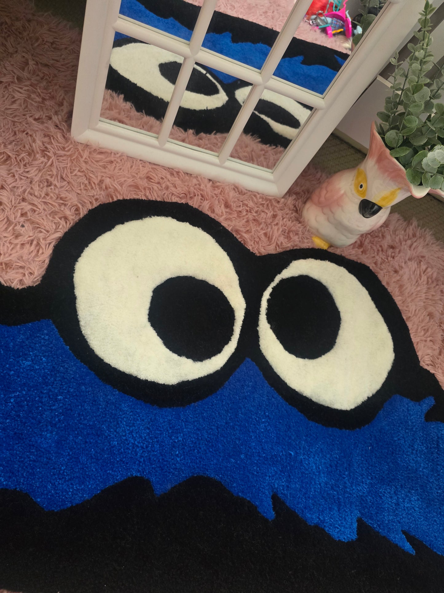 Handmade Cookie Monster Inspired Rug