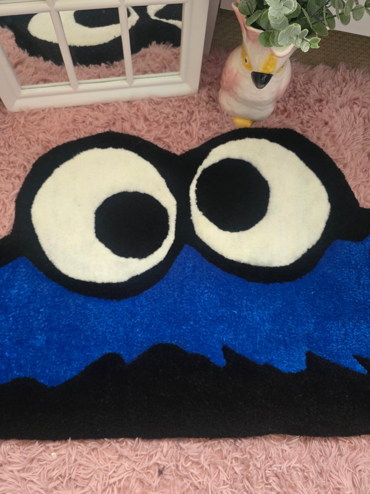 Handmade Cookie Monster Inspired Rug