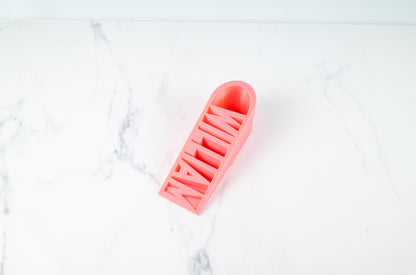 Custom Name Door Stop – Personalised Wedge in Bright Colours.