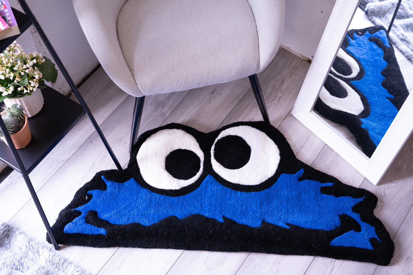 Handmade Cookie Monster Inspired Rug