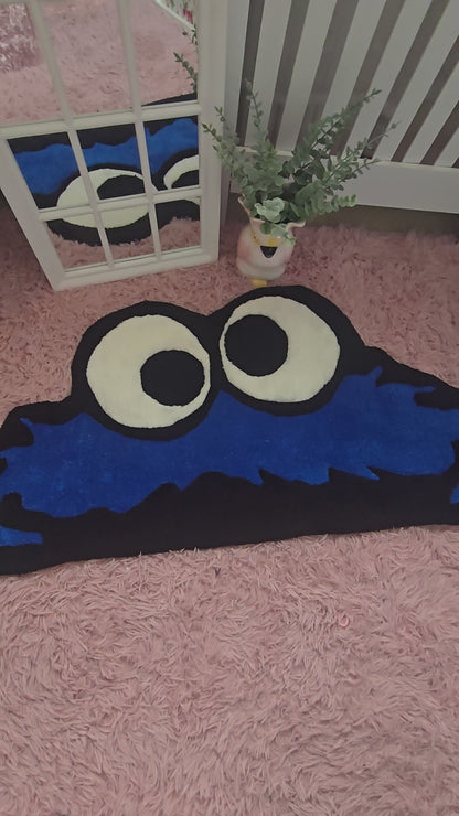 Handmade Cookie Monster Inspired Rug